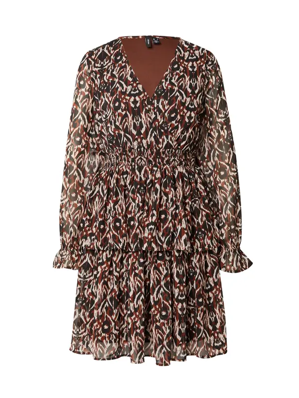 VERO MODA VERO MODA Haljina 'HOLLY'  karmin crvena / crna / bijela