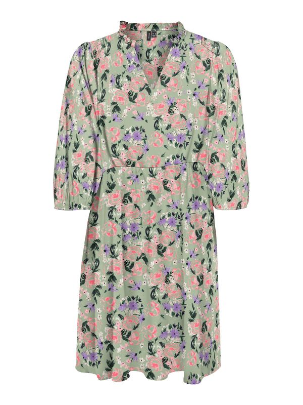 VERO MODA VERO MODA Haljina 'OLIVIA'  zelena / pastelno zelena / svijetloljubičasta / roza