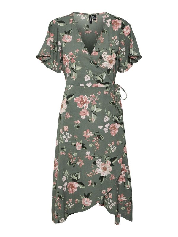 Vero Moda VERO MODA Haljina 'Saki'  kaki / kraljevski zelena / puder roza / prljavo roza