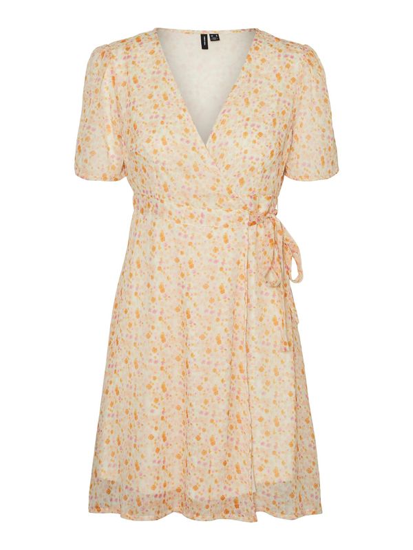 VERO MODA VERO MODA Haljina 'SMILLA'  med / pastelno narančasta / roza / bijela