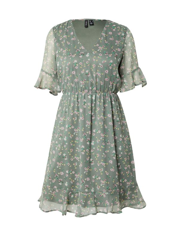 VERO MODA VERO MODA Haljina 'SMILLA'  žuta / zelena / tamno zelena / roza