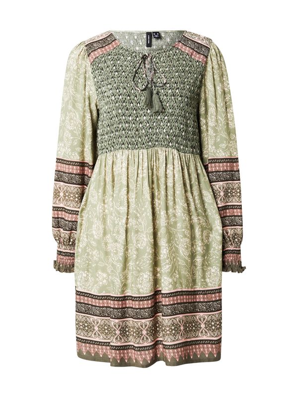 VERO MODA VERO MODA Haljina 'VMADDIE'  taupe siva / pastelno zelena / tamno zelena / roza