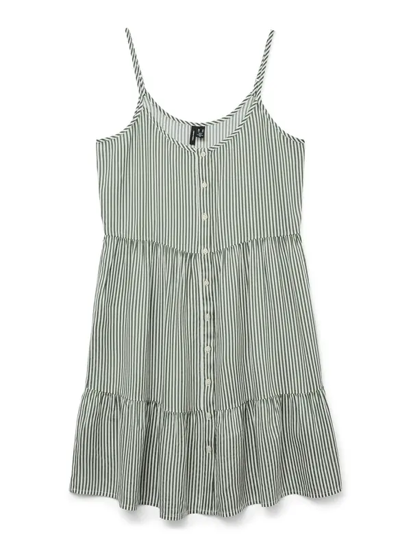 Vero Moda VERO MODA Haljina 'VMBumpy'  tamno zelena / bijela