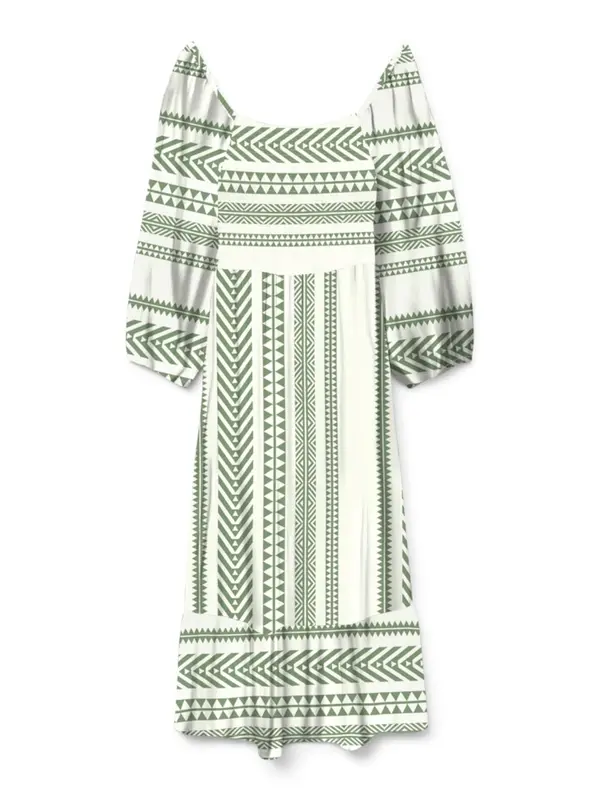 VERO MODA VERO MODA Haljina 'VMDICTHE'  kivi zelena / bijela