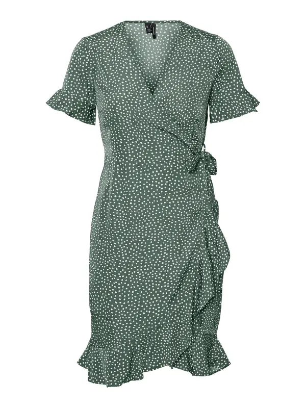 VERO MODA VERO MODA Haljina 'VMHenna'  tamno zelena / bijela