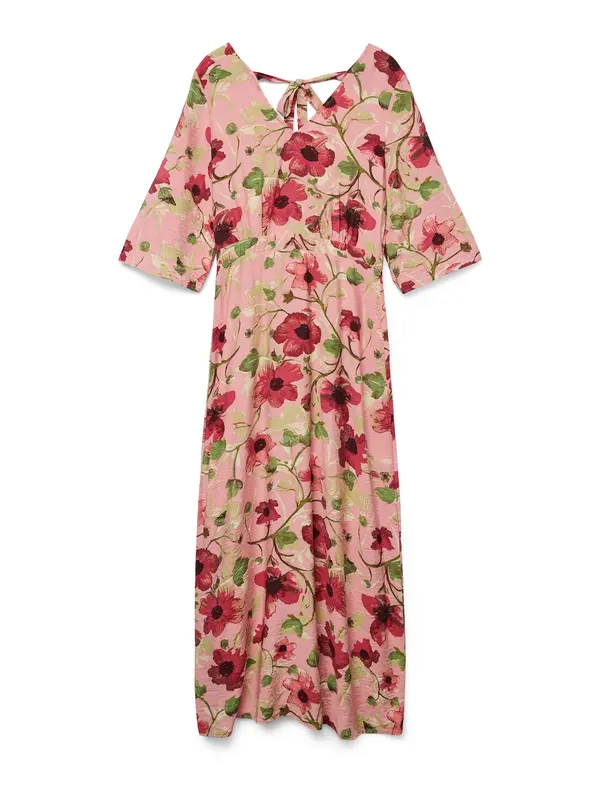 Vero Moda VERO MODA Haljina 'VMJOSIE EDITH'  sivkasto zelena / travnato zelena / rosé / prljavo roza