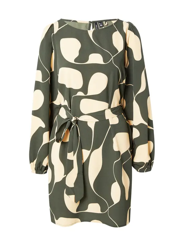 Vero Moda VERO MODA Haljina 'VMLYDIA'  pijesak / tamno zelena