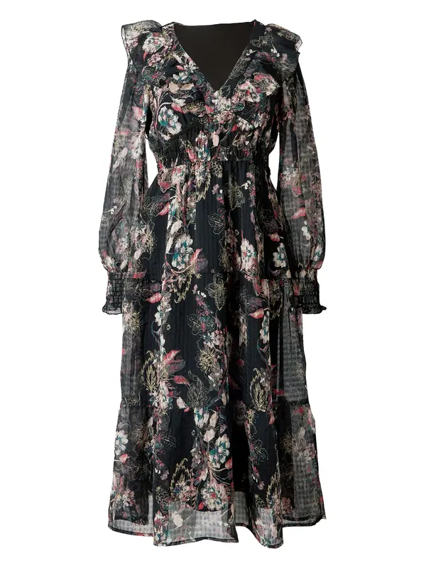Vero Moda VERO MODA Haljina 'VMPetra'  petrol / prljavo roza / svijetlocrvena / crna