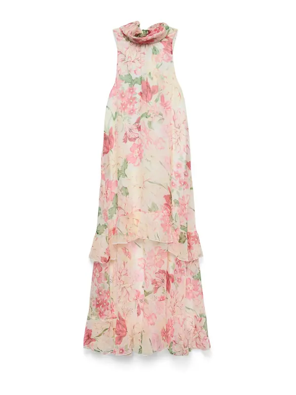 VERO MODA VERO MODA Haljina 'VMSanna'  svijetlobež / svijetlozelena / roza / bijela