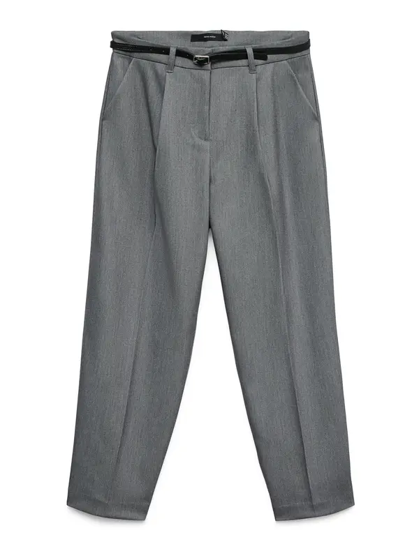 Vero Moda VERO MODA Hlače s naborima 'VMELMA'  tamo siva
