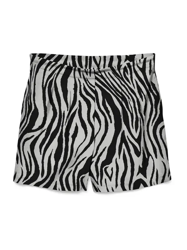 Vero Moda VERO MODA Hlače s naborima 'VMJESMILO'  svijetlosiva / crna / srebro