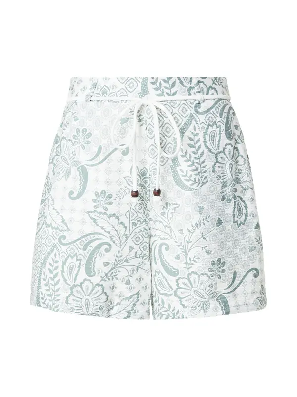 VERO MODA VERO MODA Hlače 'VMCILLE HILDA'  tamno zelena / bijela