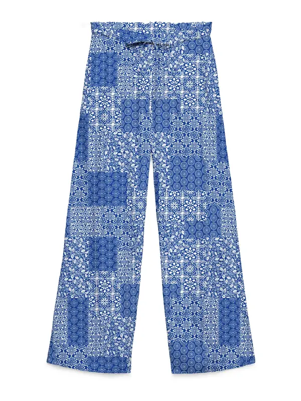 Vero Moda VERO MODA Hlače 'VMDICTHE'  plava / bijela
