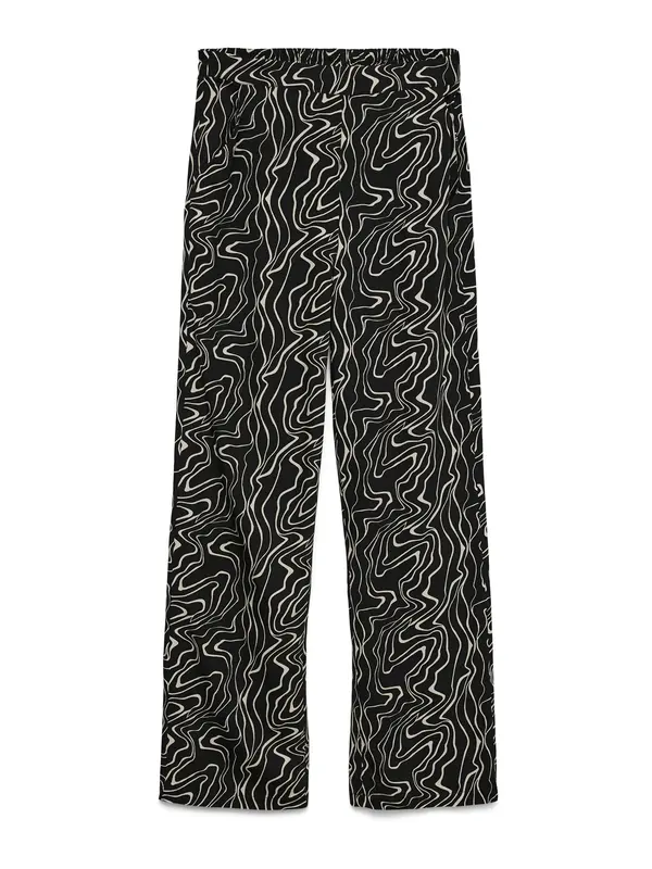 Vero Moda VERO MODA Hlače 'VMEASY JOY'  bež / crna