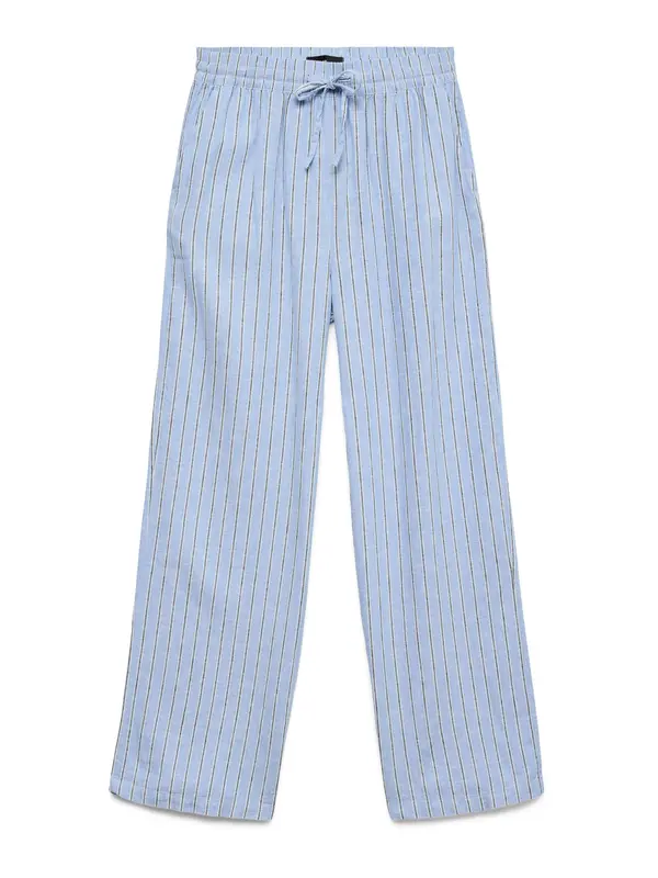 Vero Moda VERO MODA Hlače 'VMLINN'  svijetloplava / crna / bijela