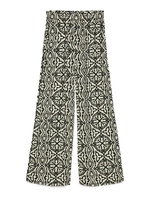 Vero Moda VERO MODA Hlače 'VMMENNY'  bež / ecru/prljavo bijela / crna
