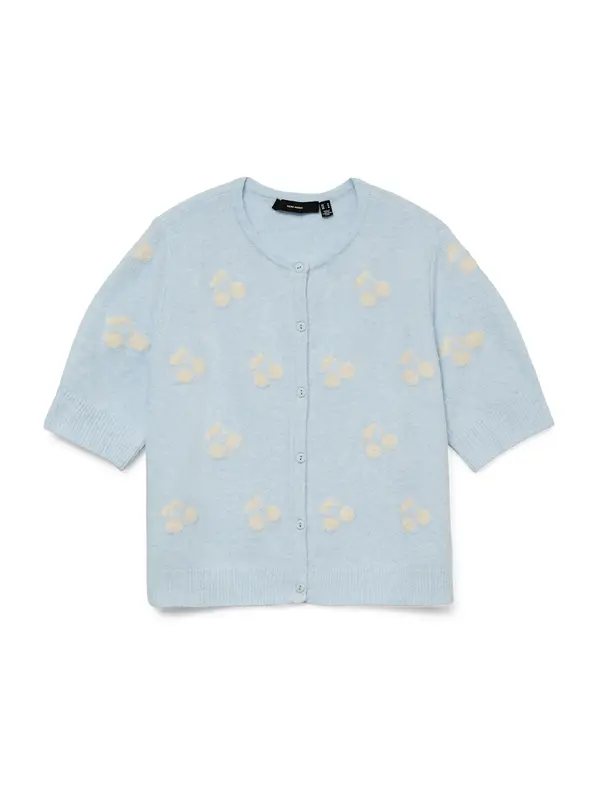 Vero Moda VERO MODA Kardigan 'VMDOFFY INTARSIA'  svijetloplava / bijela