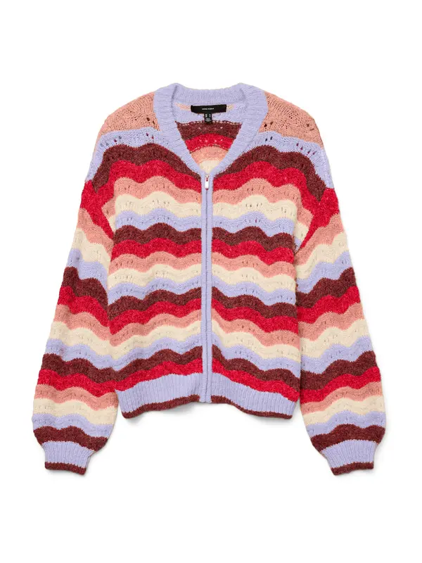 Vero Moda VERO MODA Kardigan 'VMDOJA'  svijetloplava / breskva / crvena / bijela