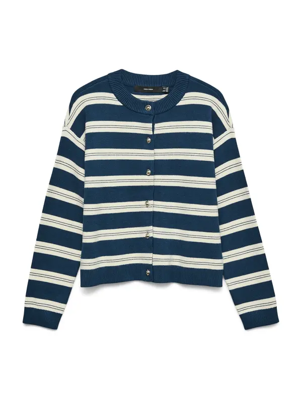 Vero Moda VERO MODA Kardigan 'VMGOLD'  plavi traper / bijela