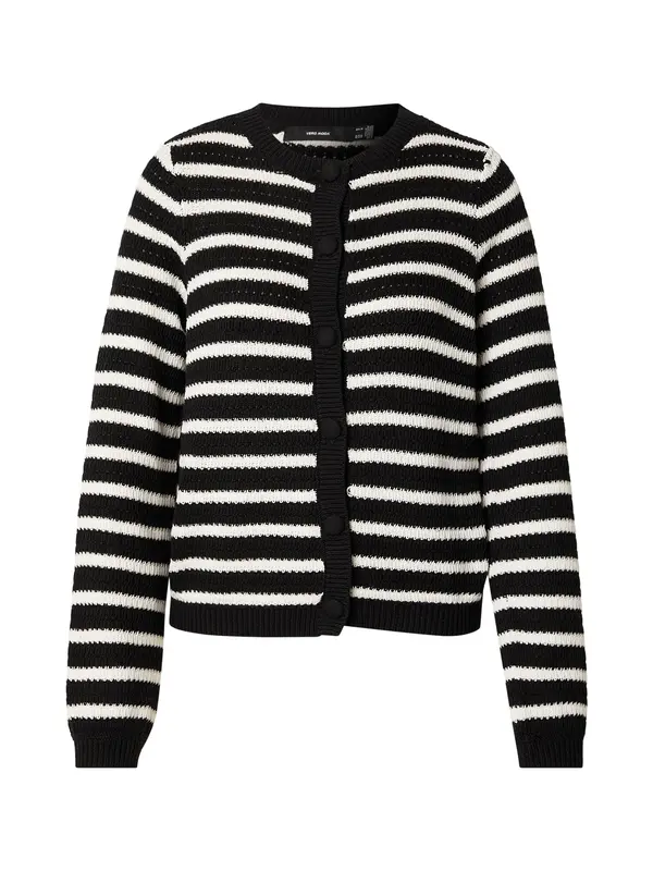 Vero Moda VERO MODA Kardigan 'VMGORGEOUS'  crna / bijela
