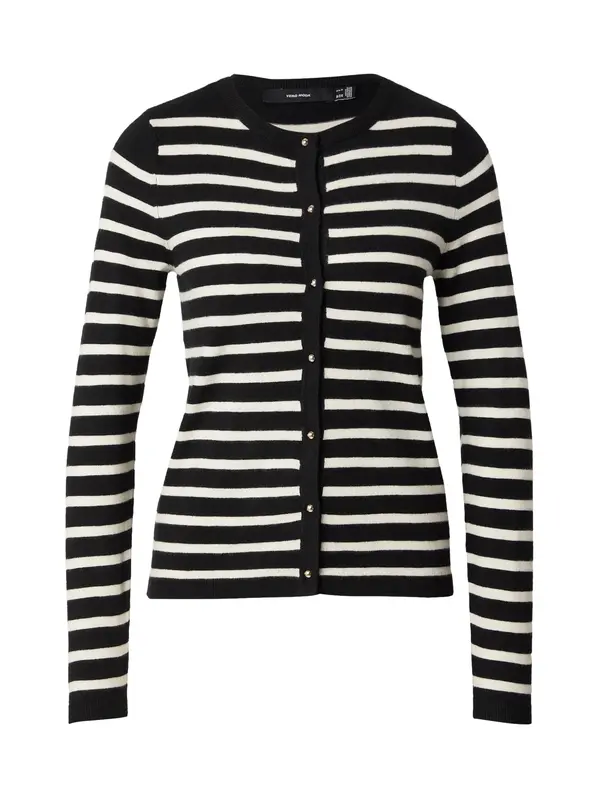 VERO MODA VERO MODA Kardigan 'VMHAPPY'  crna / bijela