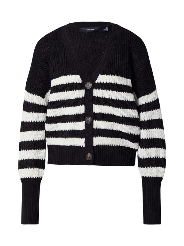 Vero Moda VERO MODA Kardigan 'VMLEA'  crna / bijela