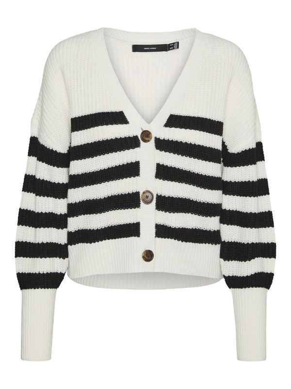 Vero Moda VERO MODA Kardigan 'VMLEA'  crna / bijela