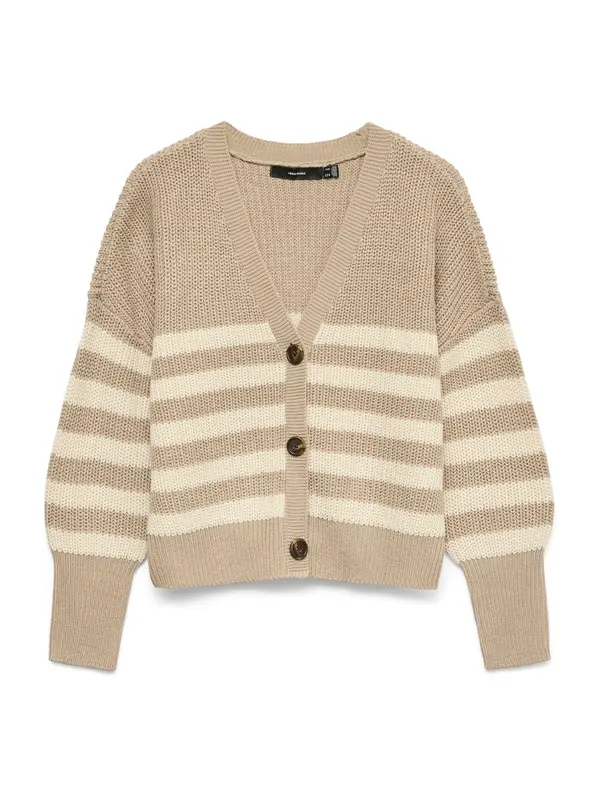 Vero Moda VERO MODA Kardigan 'VMLEA'  ecru/prljavo bijela / taupe siva