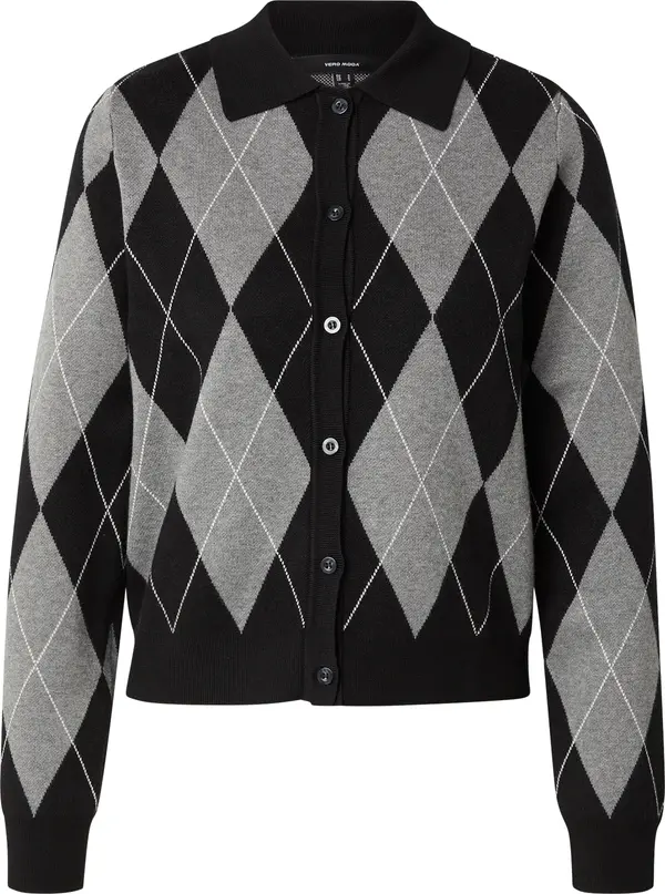 Vero Moda VERO MODA Kardigan 'VMMILANO'  siva / crna / bijela