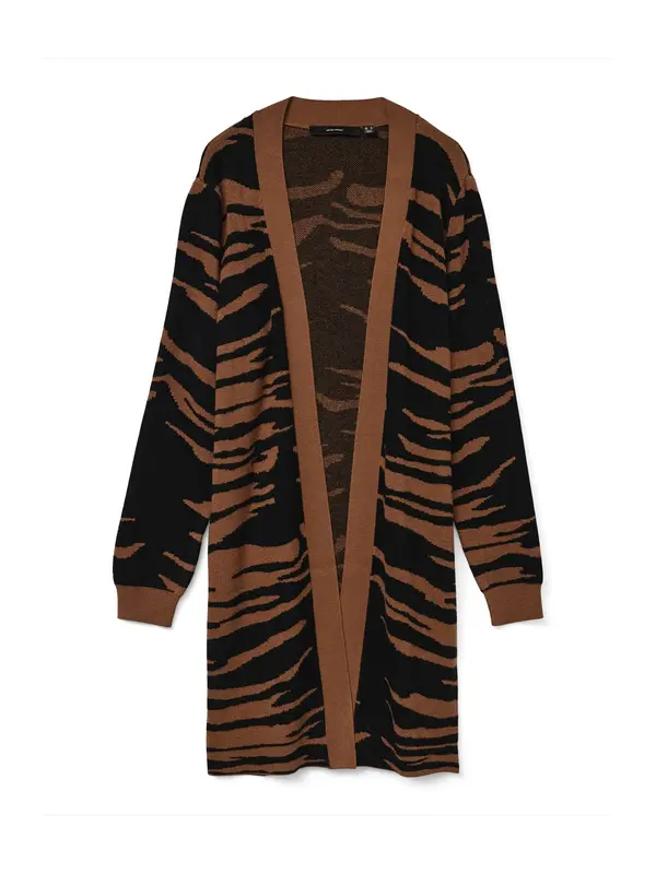 VERO MODA VERO MODA Kardigan 'VMNANCY'  konjak / crna