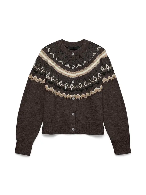 Vero Moda VERO MODA Kardigan 'VMTammy'  bež / čokolada / bijela