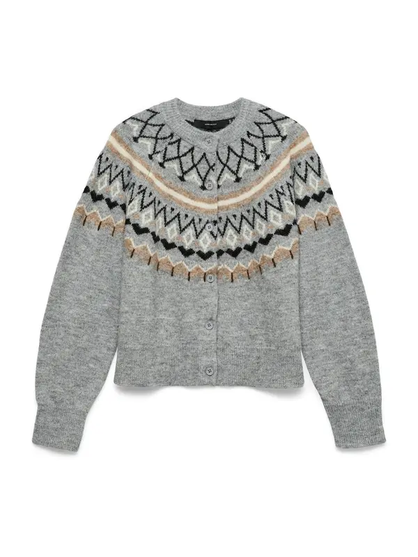 VERO MODA VERO MODA Kardigan 'VMTAMMY'  boja devine dlake (camel) / siva melange / crna / bijela