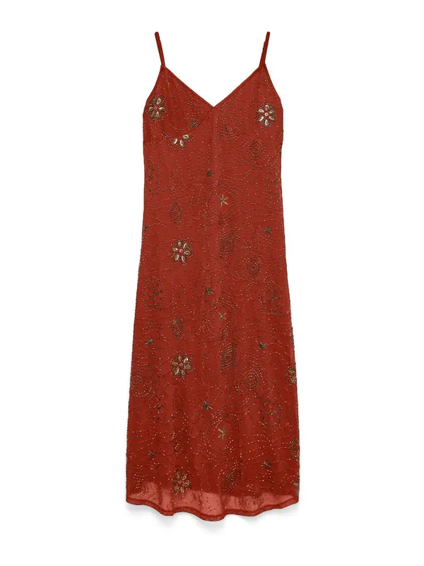 Vero Moda VERO MODA Koktel haljina 'VMCara'  hrđavo smeđa / bronca