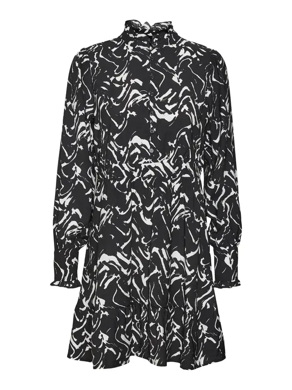 VERO MODA VERO MODA Košulja haljina 'Cia'  crna / bijela