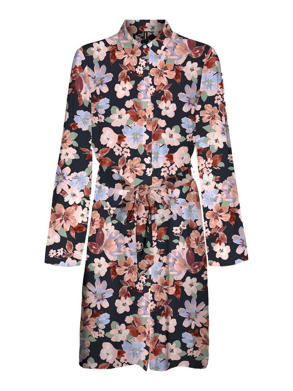 VERO MODA VERO MODA Košulja haljina 'LUCIA'  orhideja bijela / tamno narančasta / svijetloroza / crna