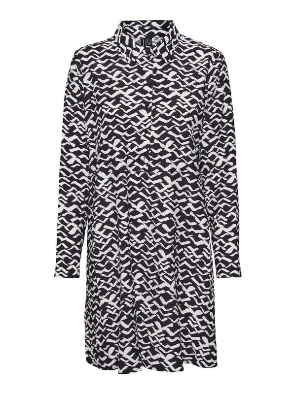 VERO MODA VERO MODA Košulja haljina 'SISSI'  crna / bijela