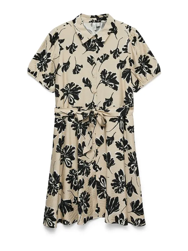 Vero Moda VERO MODA Košulja haljina  taupe siva / crna / bijela