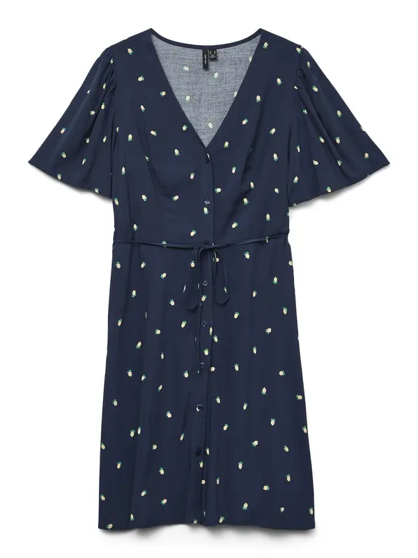 Vero Moda VERO MODA Košulja haljina 'VMALBA'  mornarsko plava / žuta / tamno zelena