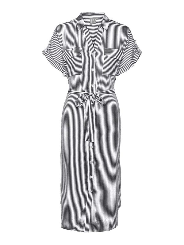 Vero Moda VERO MODA Košulja haljina 'VMBumpy'  crna / bijela