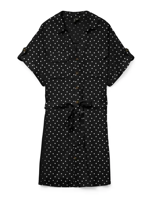 VERO MODA VERO MODA Košulja haljina 'VMBUMPY'  crna / bijela