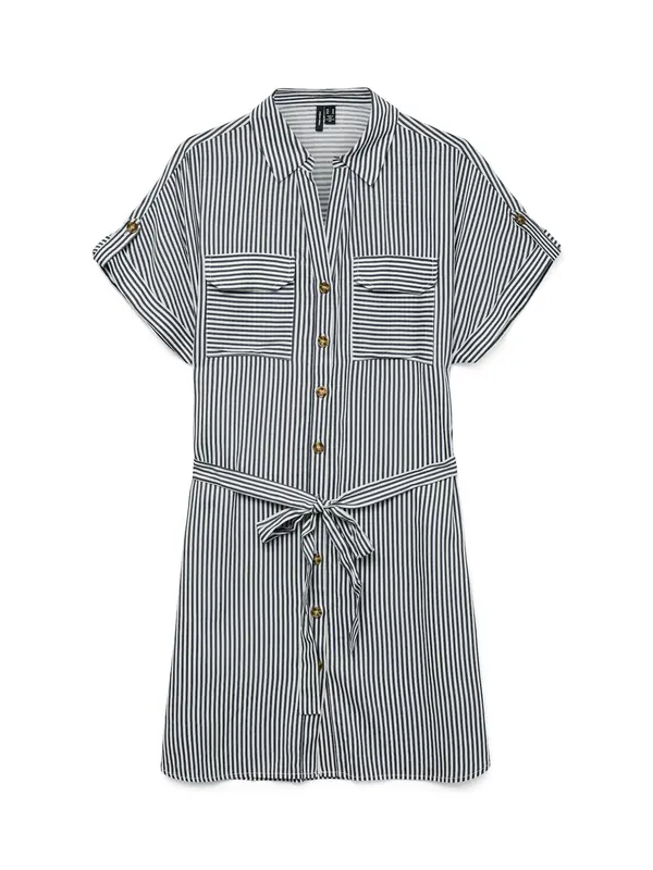 Vero Moda VERO MODA Košulja haljina 'VMBumpy'  plava / bijela