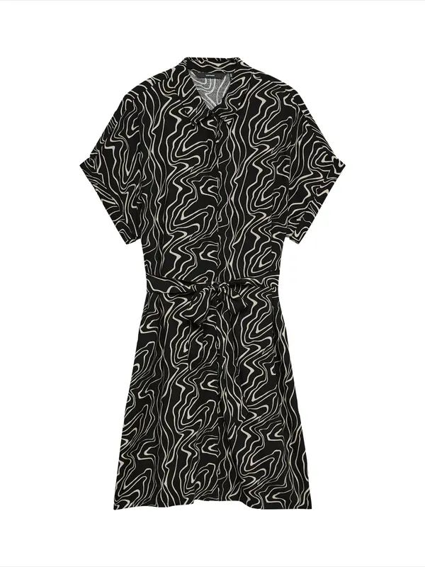 Vero Moda VERO MODA Košulja haljina 'VMEASY JOY'  crna / bijela