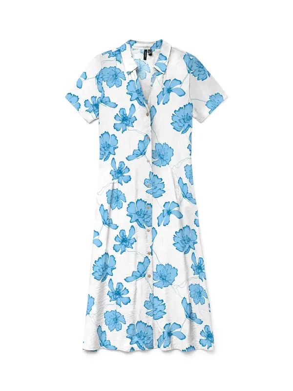 Vero Moda VERO MODA Košulja haljina 'VMJOSIE'  plava / svijetloplava / bijela