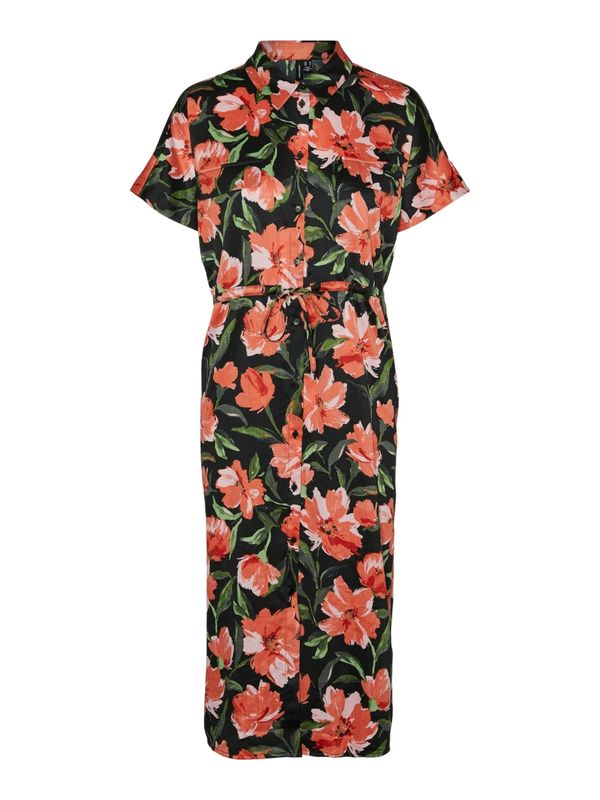 Vero Moda VERO MODA Košulja haljina 'VMLILLIAN'  tamno zelena / rosé / lubenica roza / crna