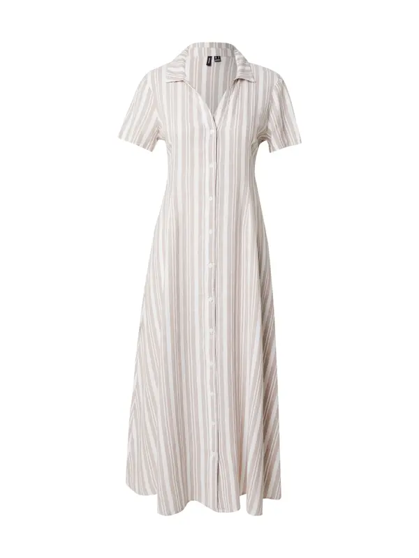 Vero Moda VERO MODA Košulja haljina 'VMLINN'  boja devine dlake (camel) / bijela