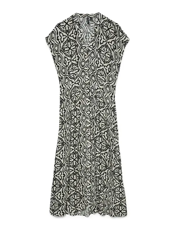 Vero Moda VERO MODA Košulja haljina 'VMMENNY'  bež / crna / bijela