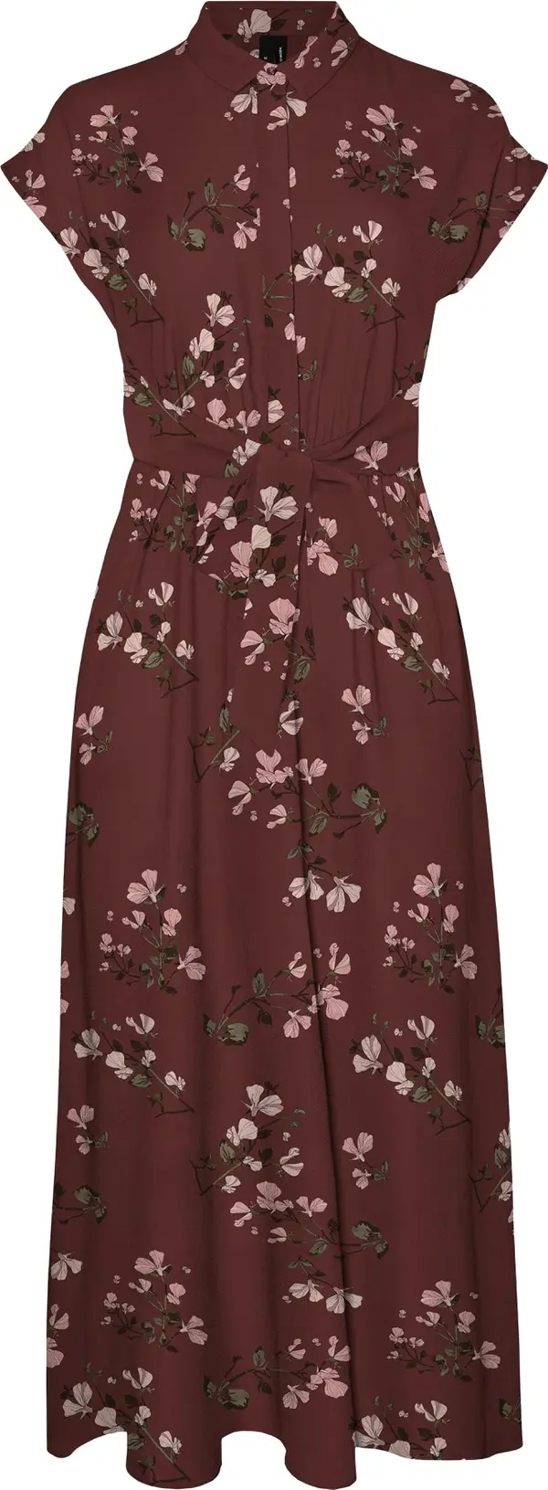 Vero Moda VERO MODA Košulja haljina 'VMNEWHALLIE'  tamno zelena / roza / karmin crvena / bijela