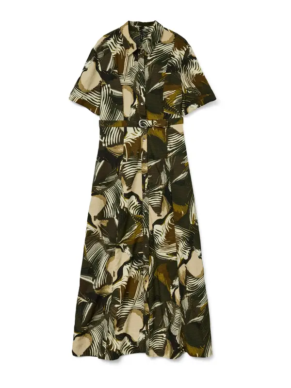 Vero Moda VERO MODA Košulja haljina 'VMRUBY FIE'  bež / ecru/prljavo bijela / konjak / kaki
