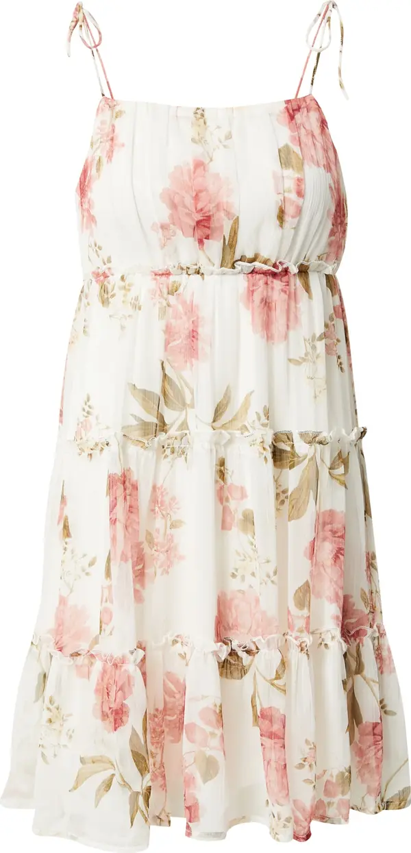 Vero Moda VERO MODA Ljetna haljina 'BRIONY'  svijetlozelena / roza / bijela