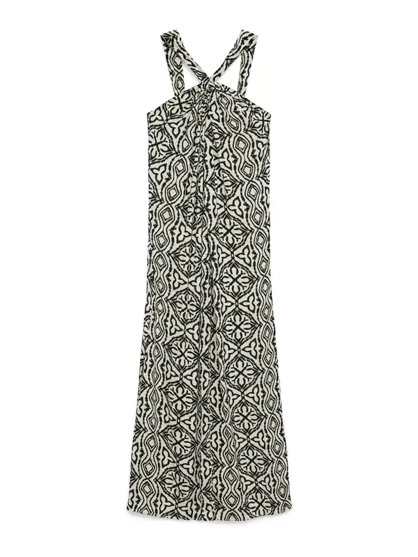 Vero Moda VERO MODA Ljetna haljina 'VMMENNY'  boja slonovače / sivkasto bež / crna